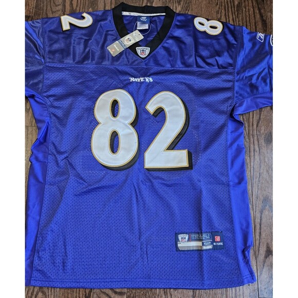 NFL On Field Jersey Torrey Smith #82 Reebok Baltimore Ravens Size 52 Purple NWT - Picture 3 of 14